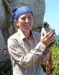 Paula Shannon with bird